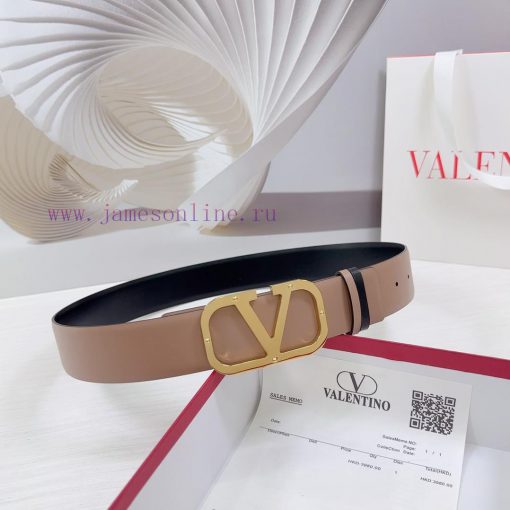 4.0cm Valentino waist belt, double-sided top layer cowhide material, length. 758.80.85.90.95 3bvauqh0