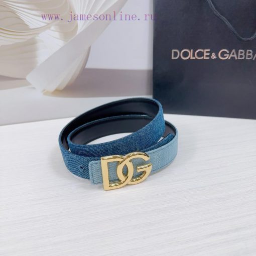 3.0cm D&G Dolce&Gabbana waist belt, made of special denim fabric paired with top layer cowhi hl168zh9 - Image 4