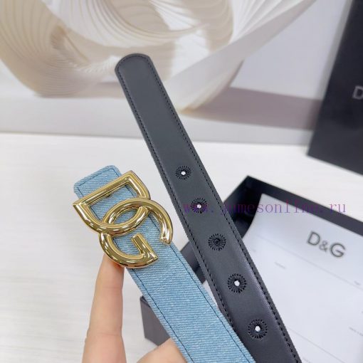3.0cm D&G Dolce&Gabbana waist belt, made of special denim fabric paired with top layer cowhi hl168zh9 - Image 8