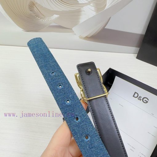 3.0cm D&G Dolce&Gabbana waist belt, made of special denim fabric paired with top layer cowhi hl168zh9 - Image 9