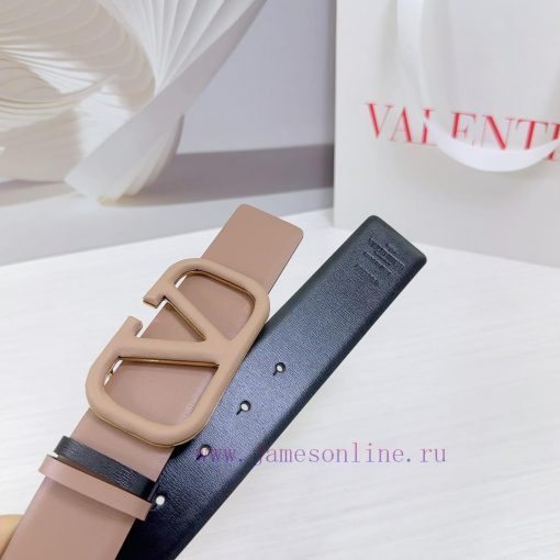 4.0cm Valentino waist belt, double-sided top layer cowhide material, length. 758.80.85.90.95 5h8fliff - Image 8