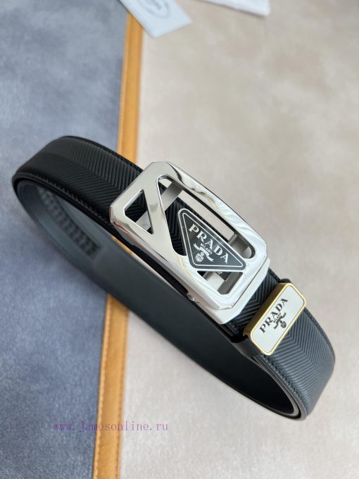 Prada PRADA Belt Automatic BeltAutomatic belt, classic acrylic pure steel material automatic q7lt8u7x - Image 3