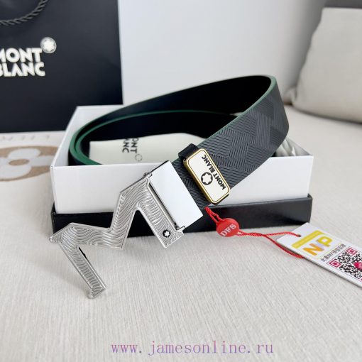 Montblanc Montblanc ️ Belt and beltBuckle, new original classic boutique two-color buckle, p 1hr5a9cf - Image 2