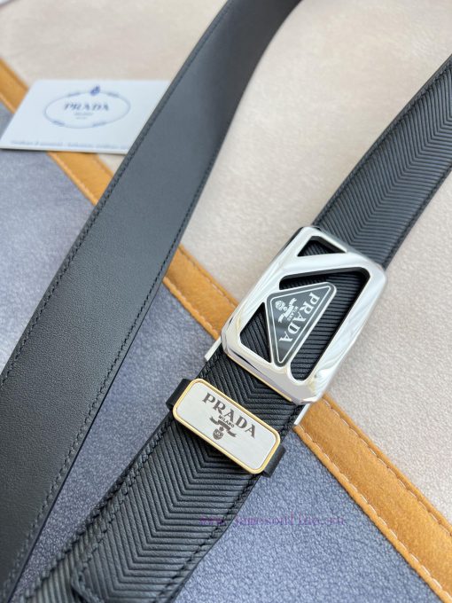 Prada PRADA Belt Automatic BeltAutomatic belt, classic acrylic pure steel material automatic q7lt8u7x - Image 7