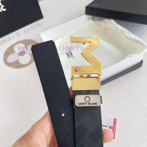 Montblanc Montblanc ️ Belt and beltBuckle, new original classic boutique two-color buckle, p 13r6oz4b - Image 8