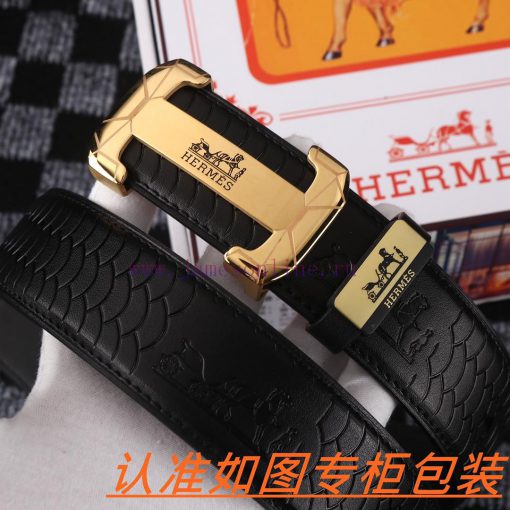 Men's belt HermesMen's leather belt is made of 100% head layer cowhide, ensuring that the 24 ixmyba9m - Image 4