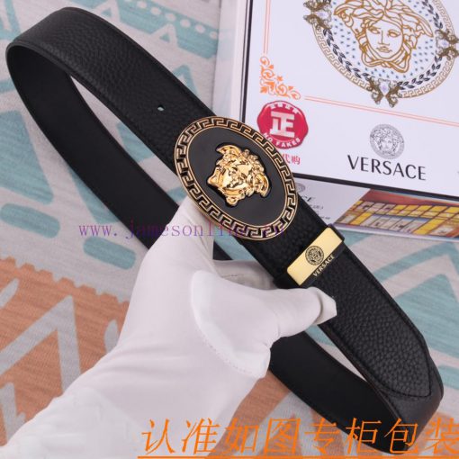 Belt belt Versace cowhide beltMen's belt material: 100% head layer cowhide belt, guaranteed k85yoa2o - Image 3
