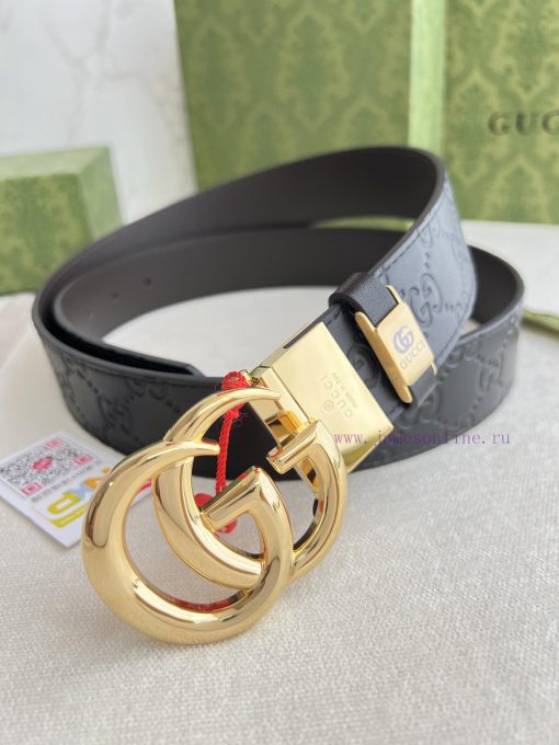 Gucci Gucci Belt ️ BeltHanging buckle, pure copper material buckle head, top layer cowhide, pycokynz - Image 6