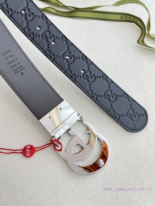 Gucci Gucci Belt ️ BeltHanging buckle, pure copper material buckle head, top layer cowhide, ftmrpmll - Image 6