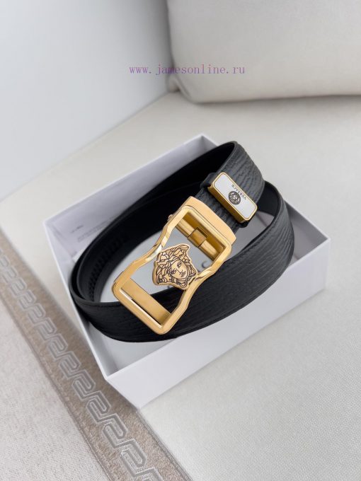 Versace Versace. ️ Belt and belt automatic beltAutomatic belt, classic head buckle made of p elik7n1i - Image 3
