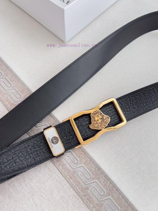 Versace Versace. ️ Belt and belt automatic beltAutomatic belt, classic head buckle made of p mlohghfo - Image 5