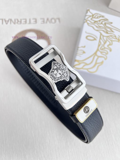 Versace Versace. ️ Belt and belt automatic beltAutomatic belt, classic head buckle made of p 015h2tfl - Image 5