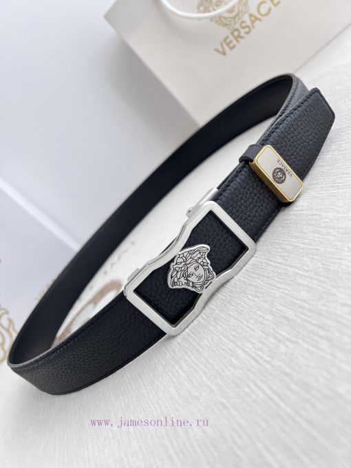 Versace Versace. ️ Belt and belt automatic beltAutomatic belt, classic head buckle made of p 015h2tfl - Image 7