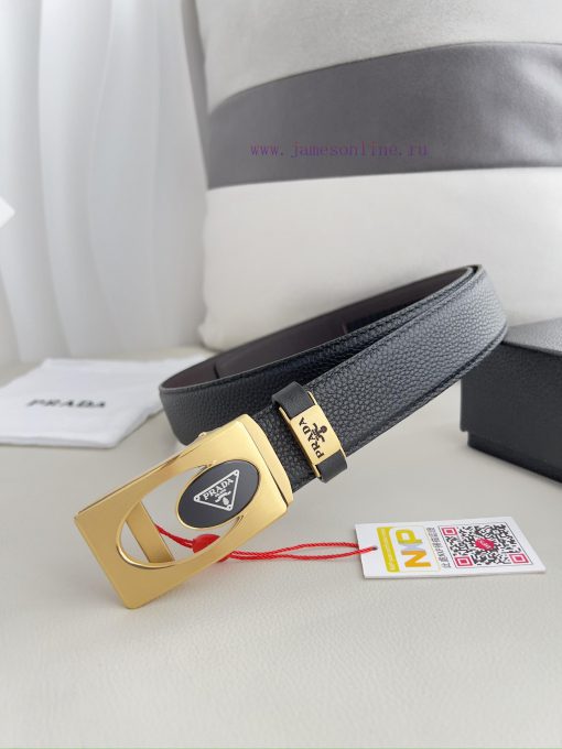 Prada. Prada Belt Automatic BeltAutomatic belt, classic pure steel material automatic buckle dg2g8eg2 - Image 2