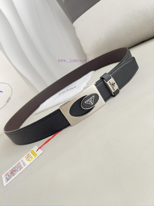 Prada. Prada Belt Automatic BeltAutomatic belt, classic pure steel material automatic buckle h85aktn4 - Image 4