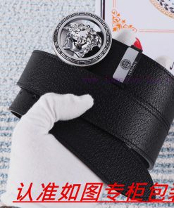 Men's belt VersaceMen's leather belt is made of 100% head layer cowhide, ensuring that the 2 fhn462zk