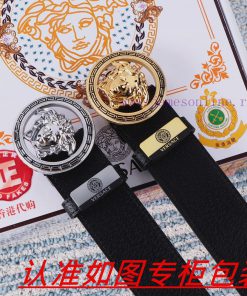 Men's belt VersaceMen's leather belt is made of 100% head layer cowhide, ensuring that the 2 1fym1szf