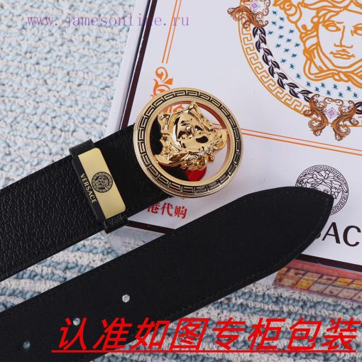 Men's belt VersaceMen's leather belt is made of 100% head layer cowhide, ensuring that the 2 1fym1szf - Image 9