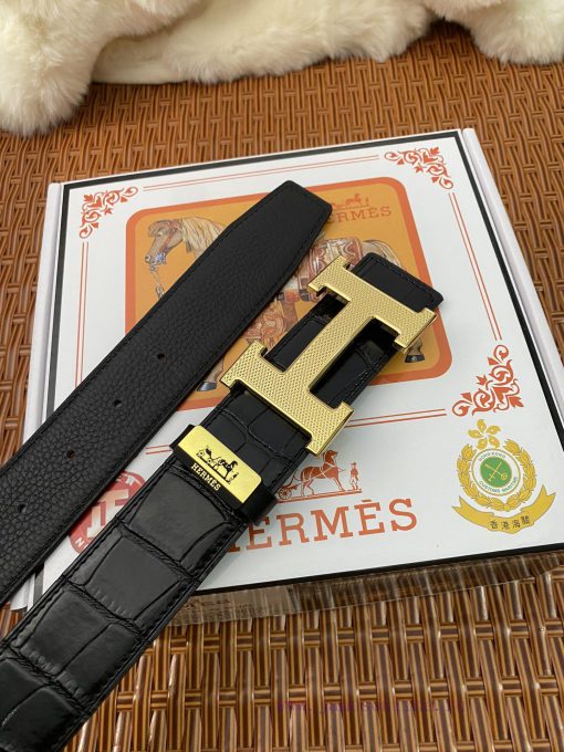 Hermes Hermès Material: Leather Belt with 100% Head Layer. The leather belt is guaranteed to z7enqi28 - Image 8