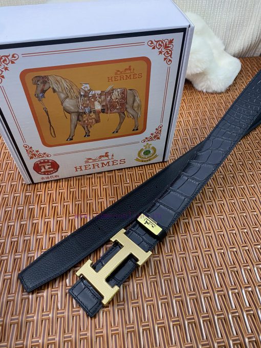 Hermes Hermès Material: Leather Belt with 100% Head Layer. The leather belt is guaranteed to z7enqi28 - Image 9