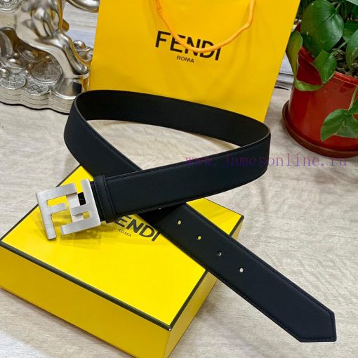 FENDL 40MM wide double-sided original calf leather with a single ruthenium palladium plated k9il3gn2 - Image 2