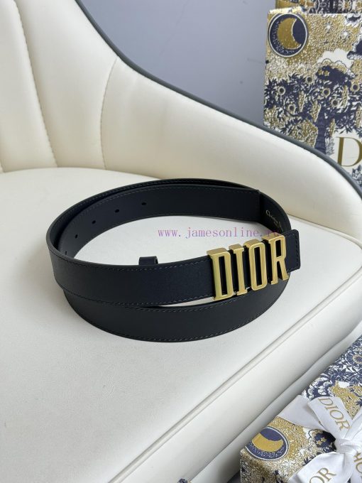 Dior 3.0cm belt with double-sided original cowhide and CD signature buckle 9okbi9jq - Image 2