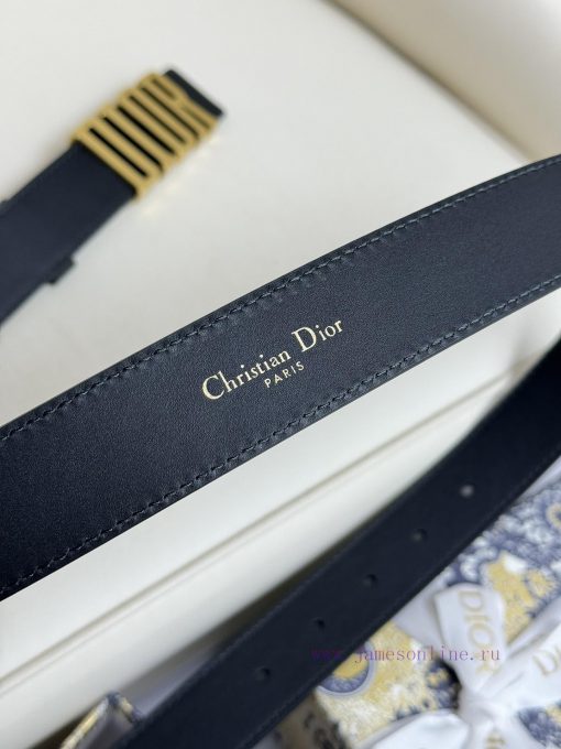 Dior 3.0cm belt with double-sided original cowhide and CD signature buckle 9okbi9jq - Image 7