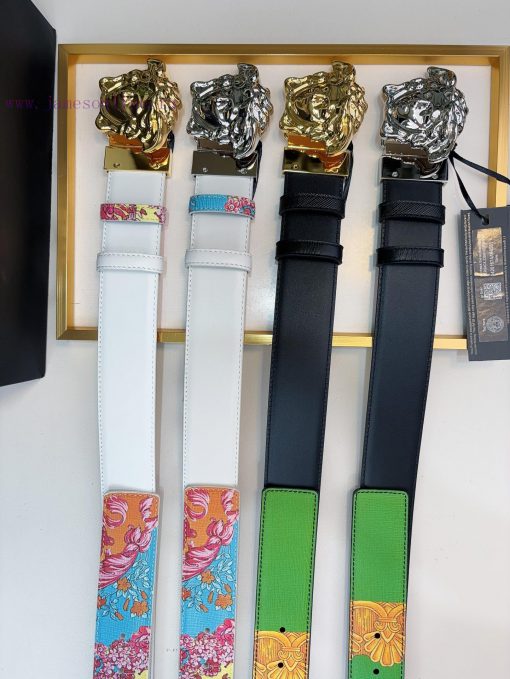 This Versace double-sided belt is made of high-quality Safiano leather and adorned with Bond rnho95ba - Image 4