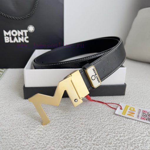 Montblanc Montblanc ️ Belt and beltBuckle, new original classic boutique two-color buckle, p 8h67dvhz