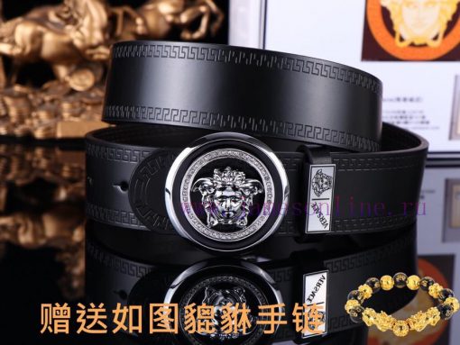 Belt Versace Ver…Belt made of 100% head layer cowhide, double-sided lychee pattern, ensuring ltmrgw9u - Image 3
