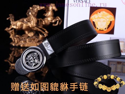 Belt Versace Ver…Belt made of 100% head layer cowhide, double-sided lychee pattern, ensuring 5wyiecpw - Image 3