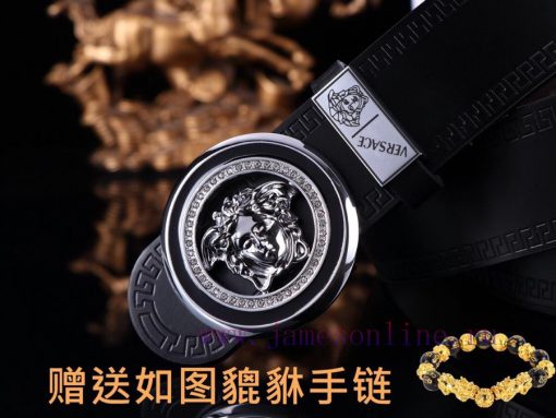 Belt Versace Ver…Belt made of 100% head layer cowhide, double-sided lychee pattern, ensuring 5wyiecpw - Image 6