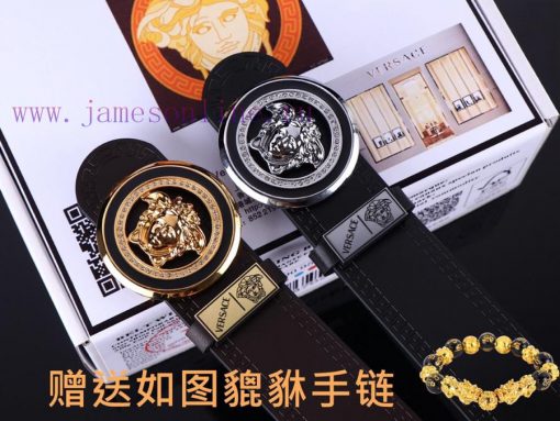 Belt Versace Ver…Belt made of 100% head layer cowhide, double-sided lychee pattern, ensuring 5wyiecpw - Image 10