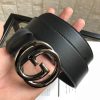 Gucci double-sided cowhide crystal strap Exquisite workmanship and excellent hand feel Match pjmv1rvq