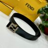 FENDL 40MM wide double-sided original calf leather with a single ruthenium palladium plated h1jequbp