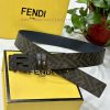 FENDI style with width of 4.0CM, double ring front and back waist belt, FF nail buckle, blue 4dtb56fv