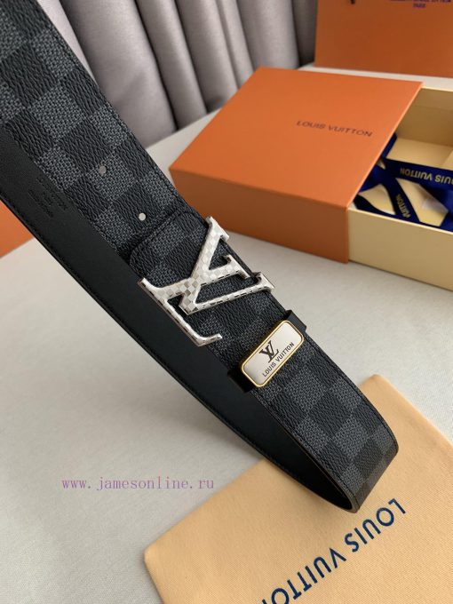 LV... Louis Vuitton ️Hanging buckle, intricately carved patterned steel buckle, photographed r7wa61hs - Image 6