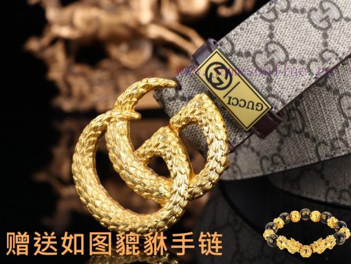 Belt Gucci GucciBelt recognition, complimentary punchThe material is 100% top layer cowhide, edrlfeh6 - Image 6