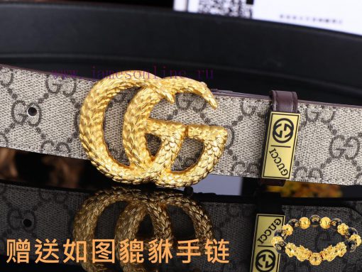 Belt Gucci GucciBelt recognition, complimentary punchThe material is 100% top layer cowhide, edrlfeh6 - Image 8