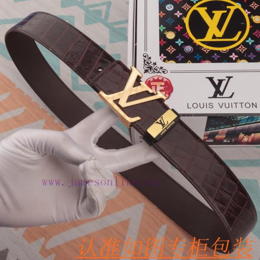 Belt and belt LV Louis Vuitton cowhide beltMen's belt material: 100% head layer cowhide belt inezny3b - Image 6