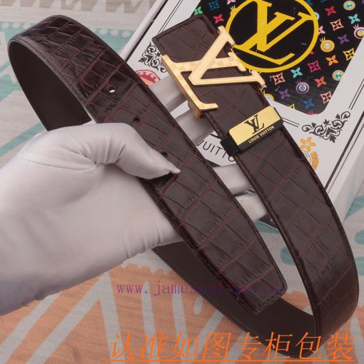Belt and belt LV Louis Vuitton cowhide beltMen's belt material: 100% head layer cowhide belt kwz0bcck - Image 7
