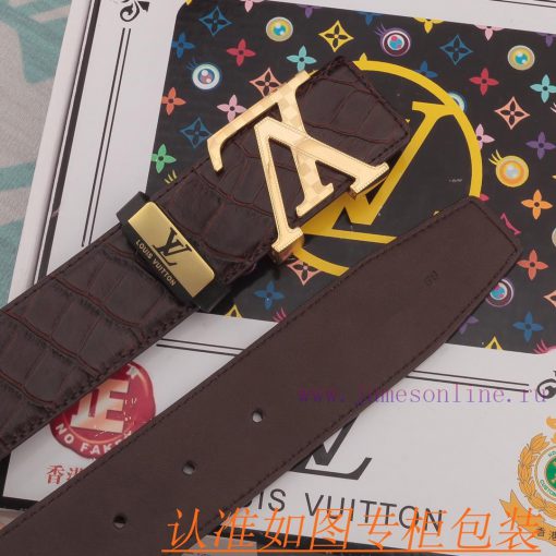 Belt and belt LV Louis Vuitton cowhide beltMen's belt material: 100% head layer cowhide belt kwz0bcck - Image 8