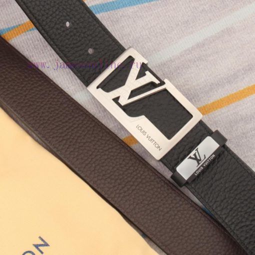 Belt and belt LV Louis Vuitton leather beltMen's belt material: 100% head layer cowhide belt r788o194 - Image 5