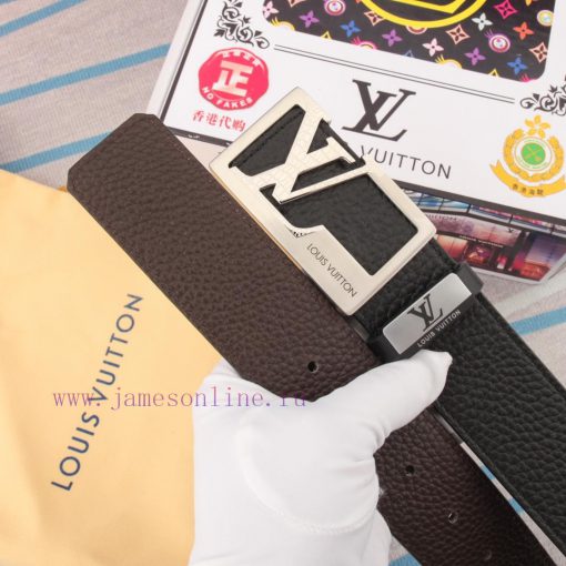 Belt and belt LV Louis Vuitton leather beltMen's belt material: 100% head layer cowhide belt r788o194 - Image 9