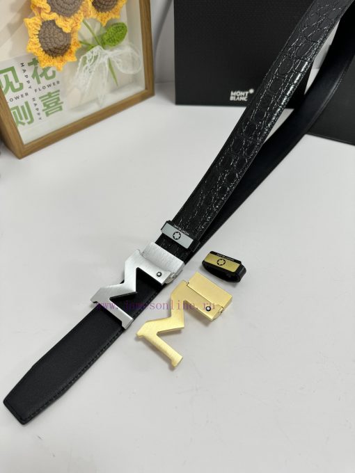 MontblancMaterial: Leather Belt with 100% Head Layer. The leather belt is guaranteed to be g 5sh5yq9q - Image 2
