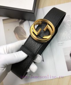 The Gucci top layer calf leather belt is made by hot pressing to achieve a wild boar skin ef 6ckpbgh9