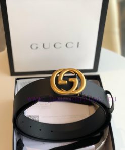 Gucci couple style belt with full gift box double G buckle calf leather belt 2.4cm l226ioxo