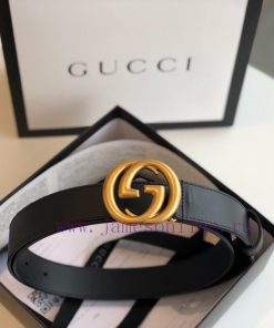 Gucci couple style belt with full gift box double G buckle calf leather belt 3cm ojagq337