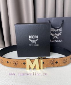 M ©️ M Belt, unisex, both men and women can wear a 4.0-wide dual color belt with a 3-color loto2r8d