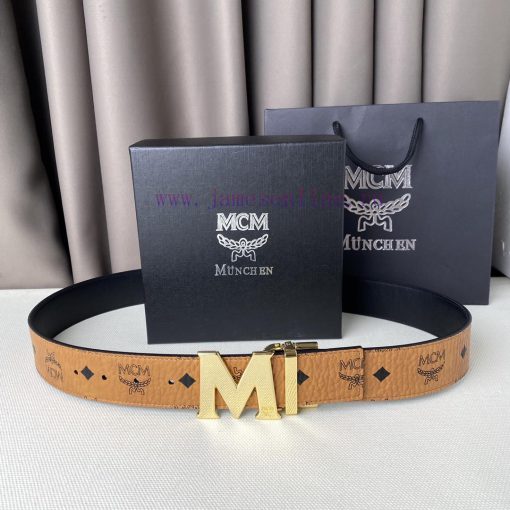 M ©️ M Belt, unisex, both men and women can wear a 4.0-wide dual color belt with a 3-color loto2r8d - Image 2